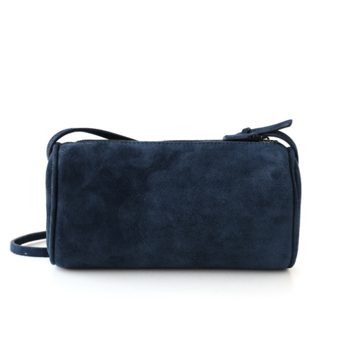 Ruby Suede Shoulder Bag, Compact Minimalist Evening Handbag