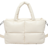 Mia | Brown Puffer Shoulder Bag – Trendy & Cozy