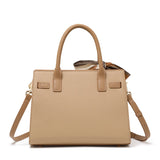 Charlotte | Beige Structured Handbag with Scarf – Elegant & Chic