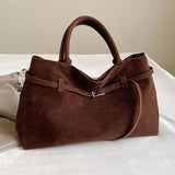 Elena | Brown Suede Handbag – Chic & Sophisticated