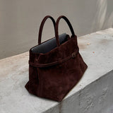 Elena | Brown Suede Handbag – Chic & Sophisticated