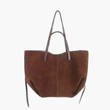 Amelia | Brown Suede Tote Bag – Timeless & Versatile