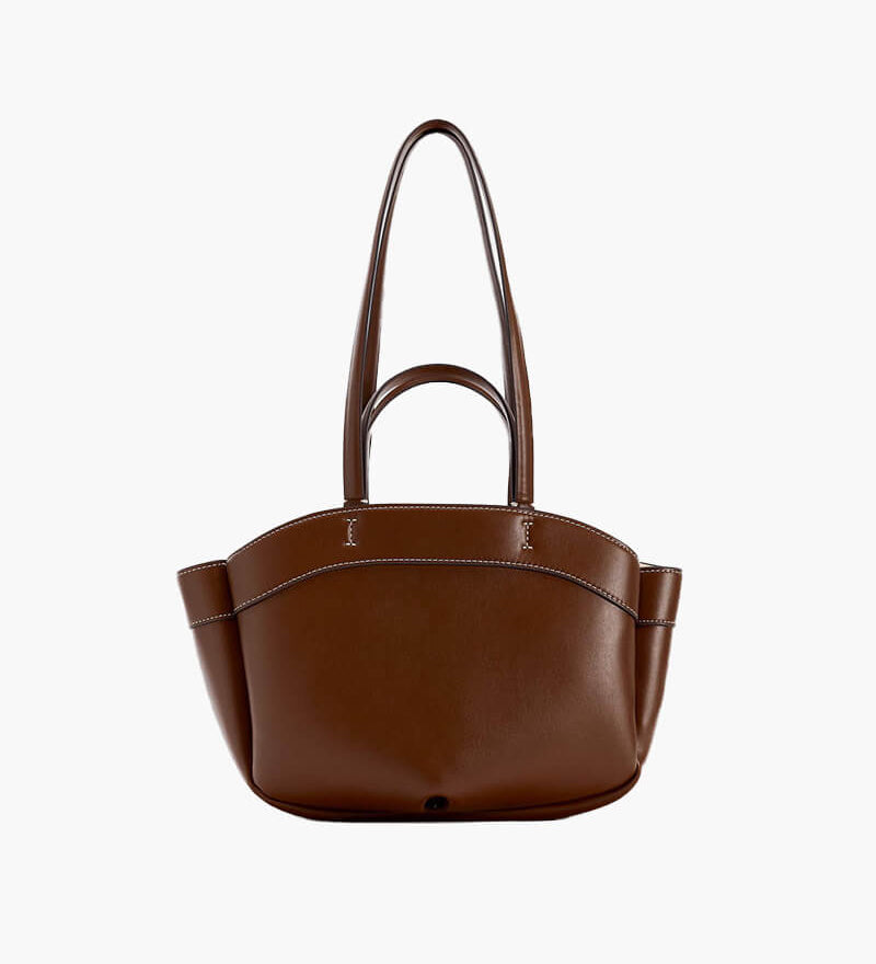 Sophia | Brown Leather Shopper Bag – Elegant & Practical