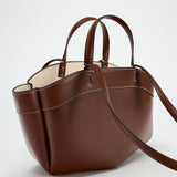 Sophia | Brown Leather Shopper Bag – Elegant & Practical