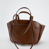 Sophia | Brown Leather Shopper Bag – Elegant & Practical