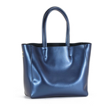 Stella | Silver Leather Tote Bag – Sleek & Luxurious