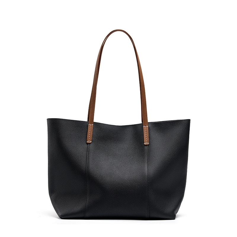 Isabella | Taupe Leather Tote Bag – Chic & Spacious