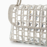 Xylia | Luxury Silver Crystal Evening Bag – Glamorous & Dazzling Design