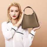 Women’s Leather Bucket Bag – Minimalist Shoulder bag