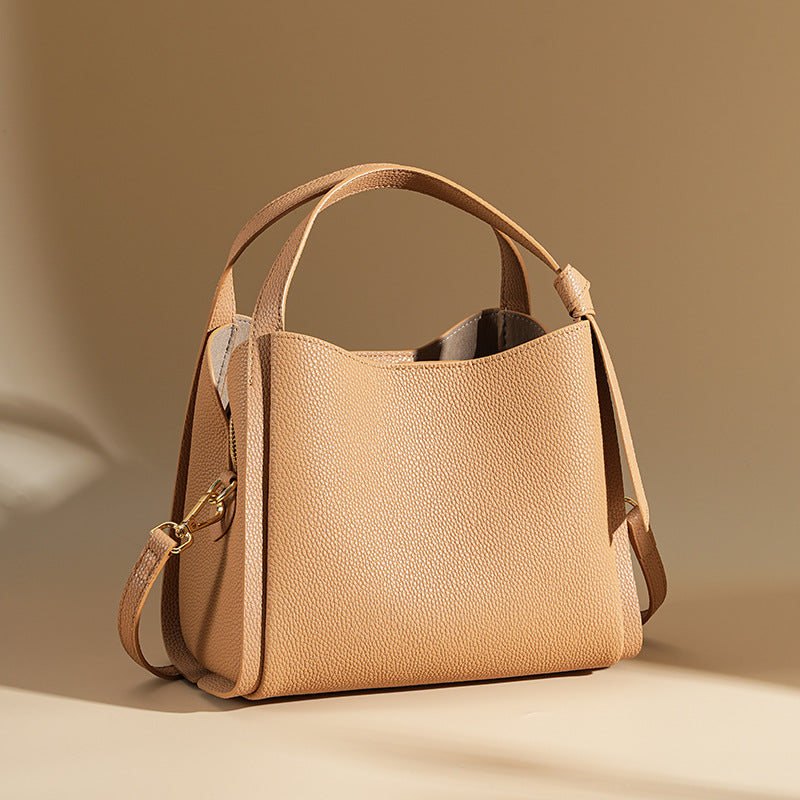 Women’s Leather Bucket Bag – Minimalist Shoulder bag
