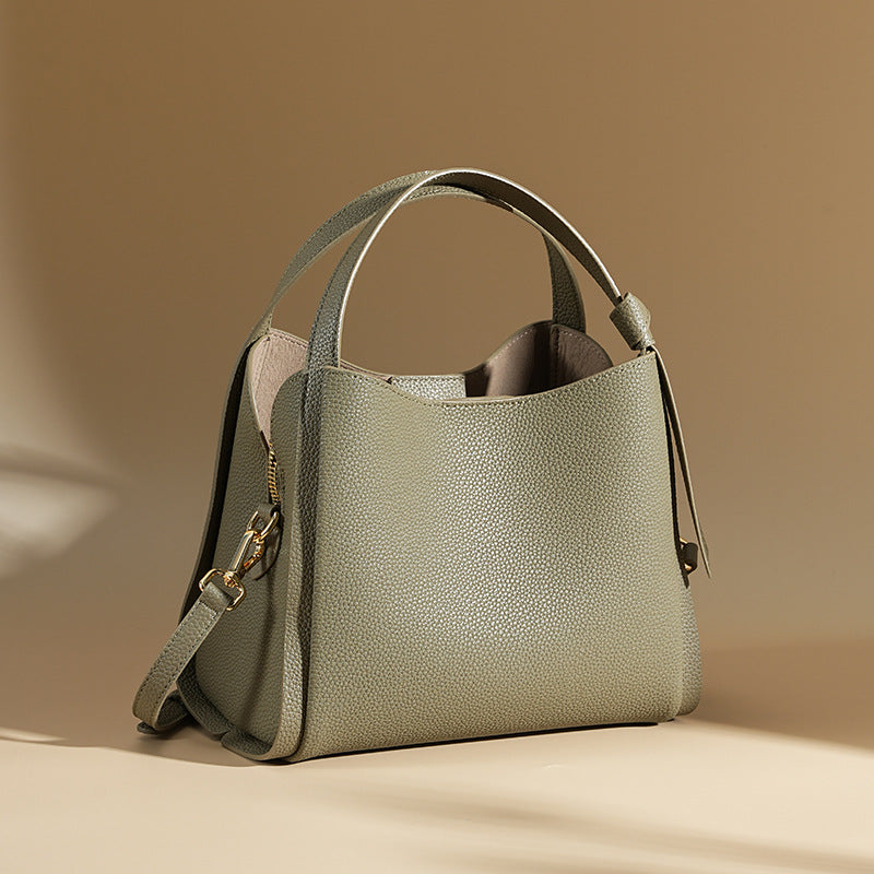 Women’s Leather Bucket Bag – Minimalist Shoulder bag