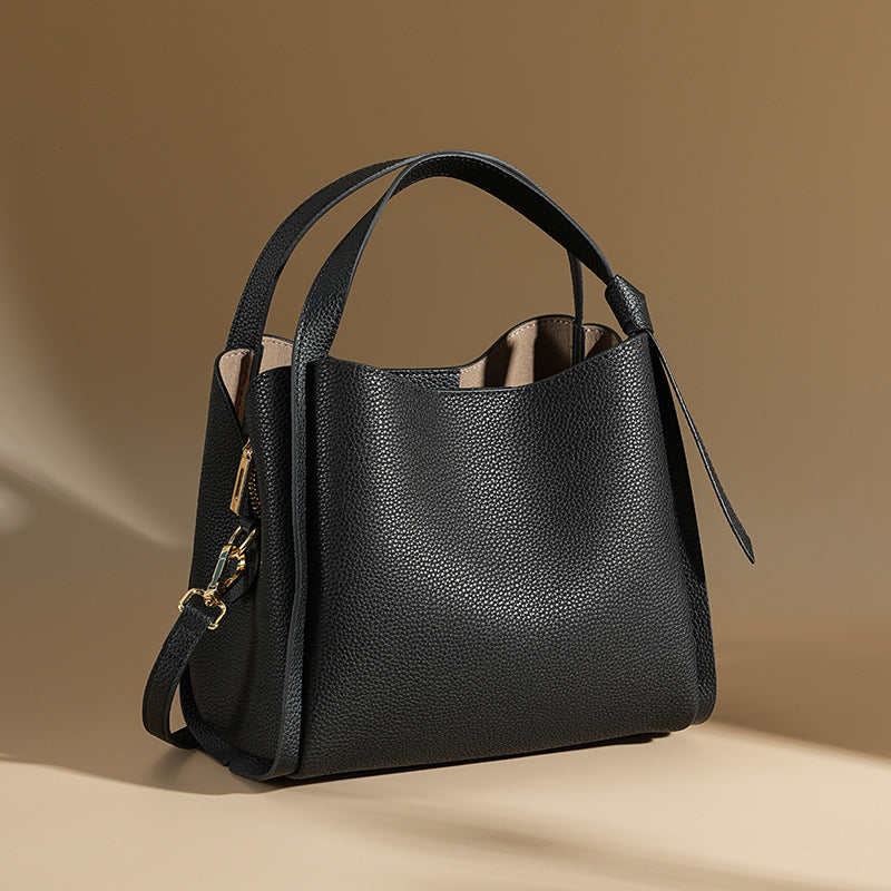 Women’s Leather Bucket Bag – Minimalist Shoulder bag