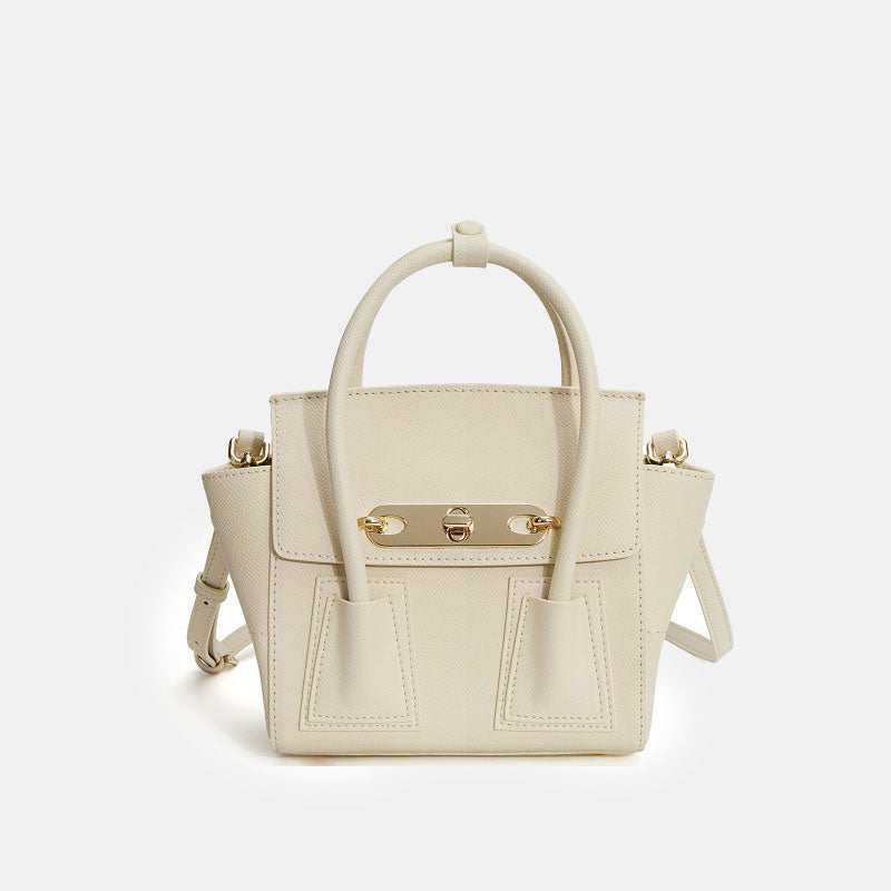 Women’s Wing-Shaped Leather Crossbody Bag – Gold Hardware
