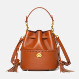 Women’s Leather Bucket Bag – Hand-Stitched Minimalist Design