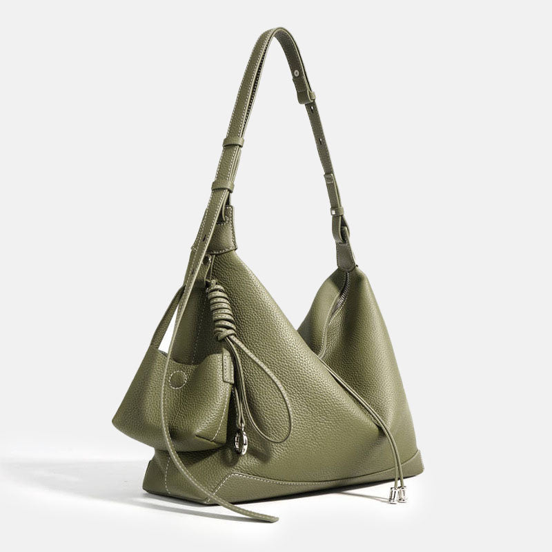 Women’s Leather Crossbody Hobo Bag – Everyday Minimalist