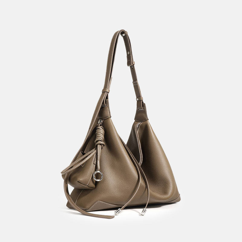 Women’s Leather Crossbody Hobo Bag – Everyday Minimalist