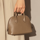 Women's Top Grain Leather Shell-Shaped Handbag