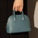 Women's Top Grain Leather Shell-Shaped Handbag