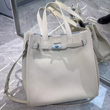Women's Vintage Top Grain Leather Tote Bag with Silver Hardware