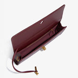 Mira | Snake-Embossed Vegan Leather Clutch – Top Handle & Gold Twist Lock
