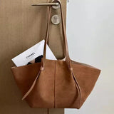 Charlotte | Brown Suede Tote Bag – Effortless & Chic