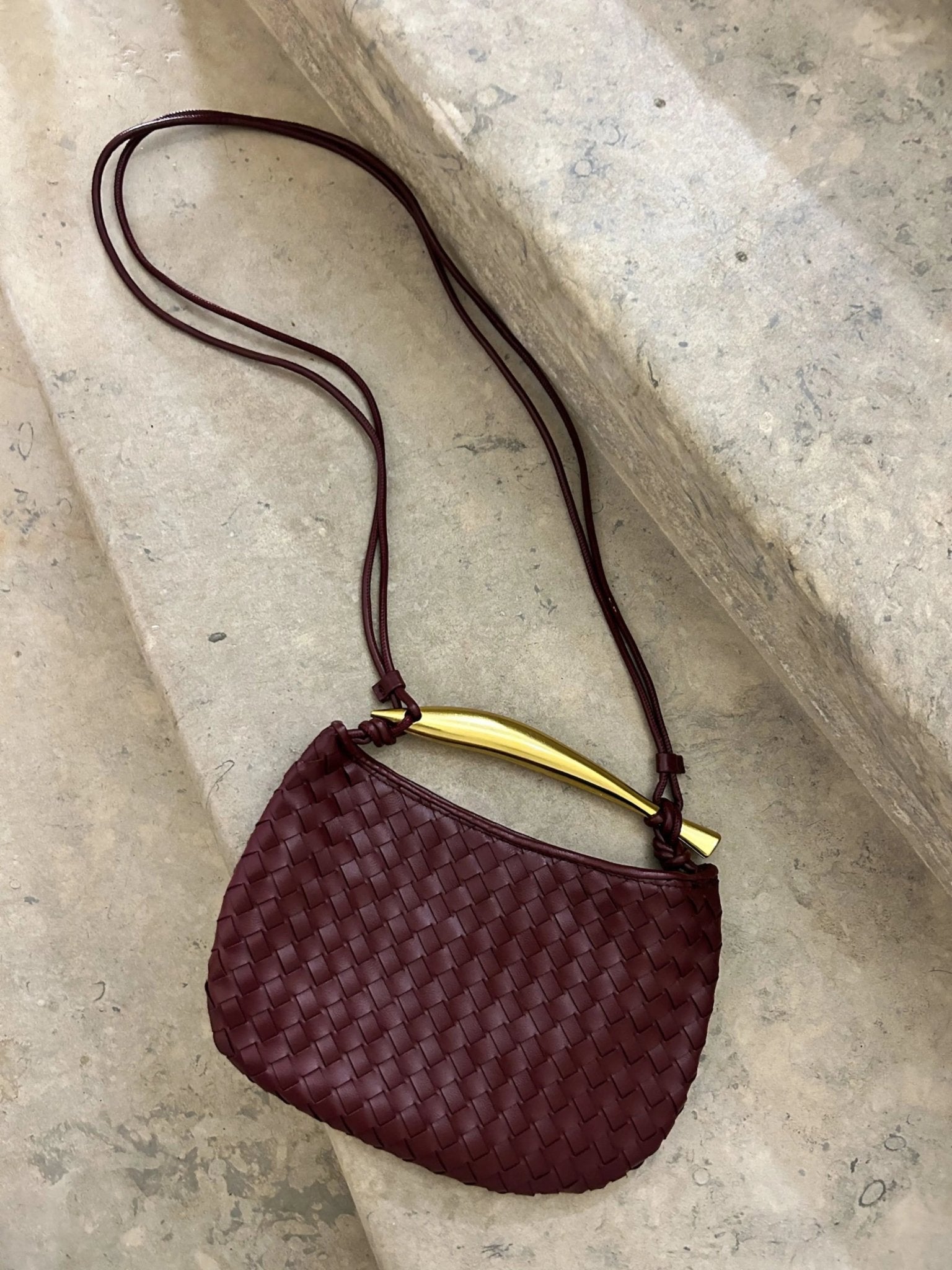 Alexandra Woven Leather Bag  Aurora-Bags