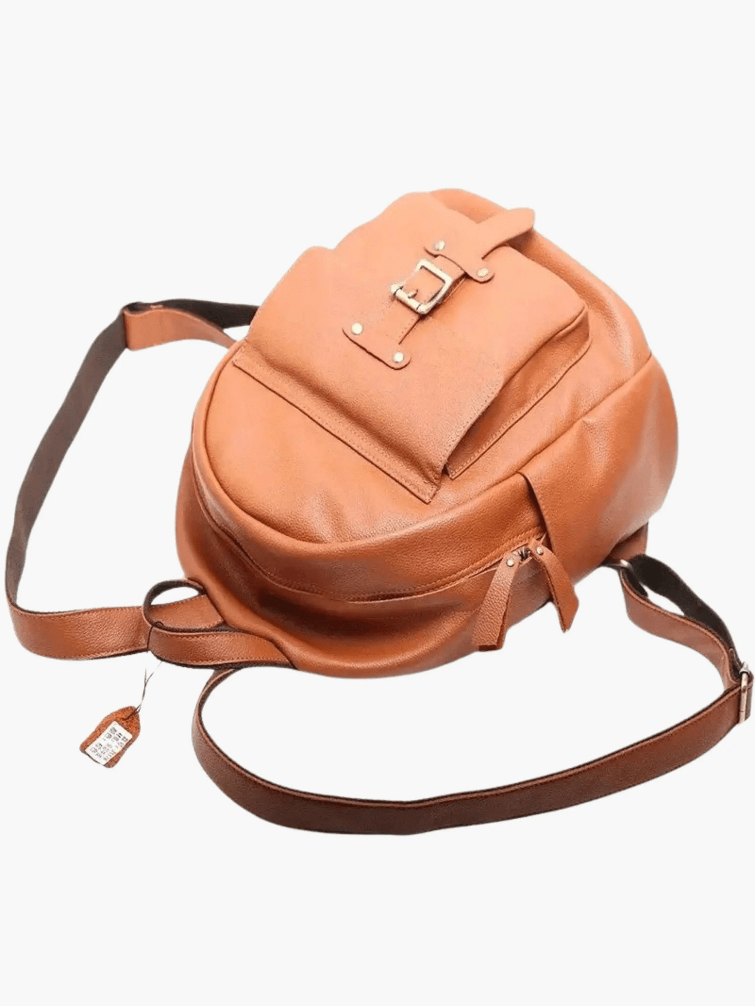 Amelia | Leather Backpack with Stylish Buckle Detail Aurora-Bags