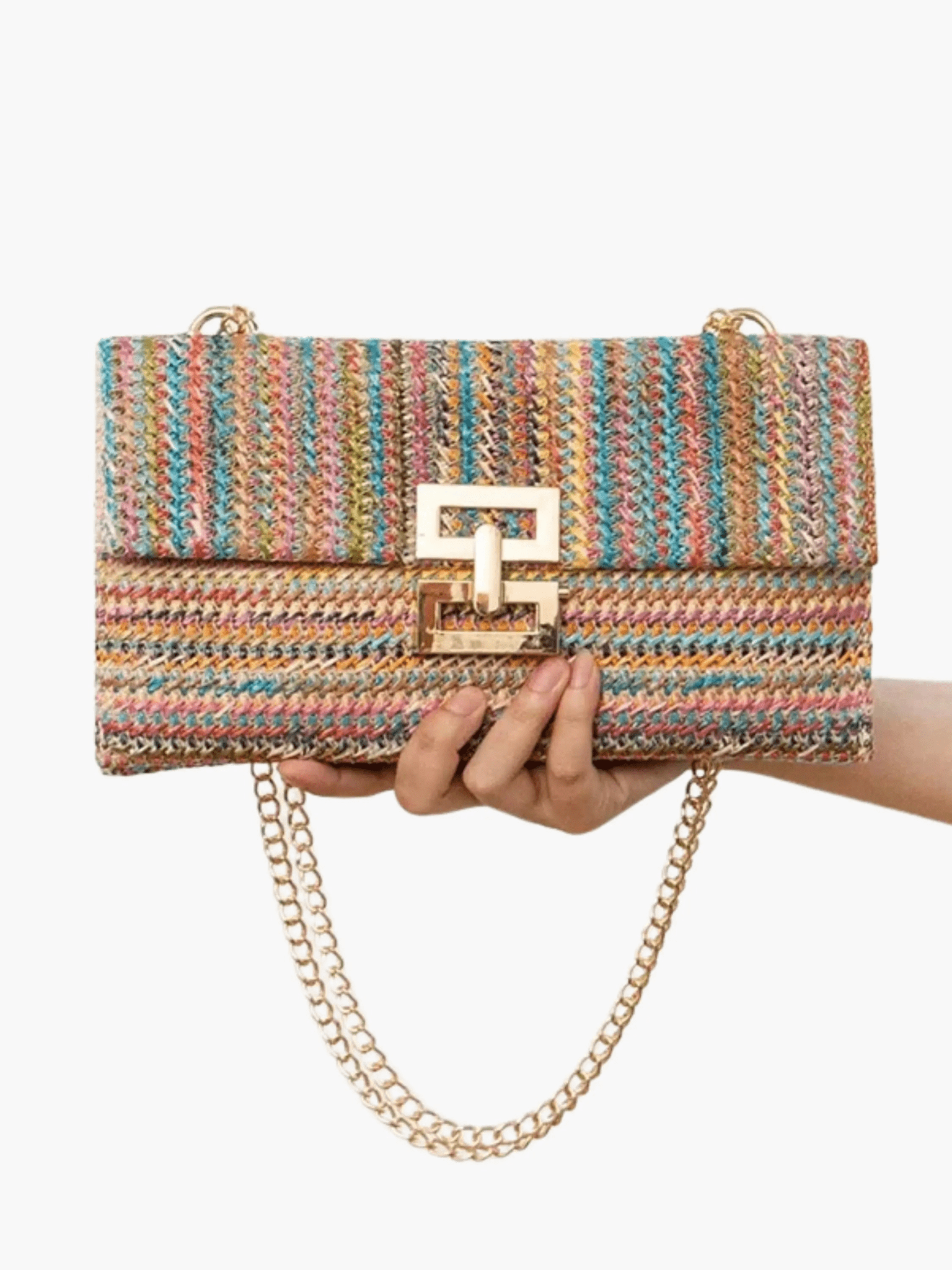 Amelia | Woven Chain Shoulder Bag Feylen.com