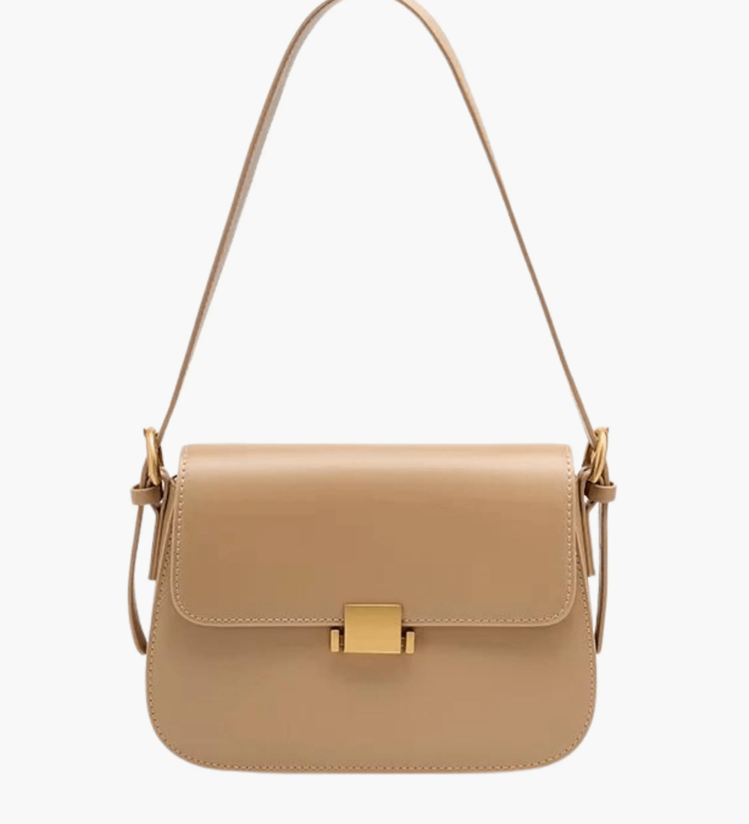 Ava | Sleek Leather Shoulder Bag with Golden Hardware Feylen.com