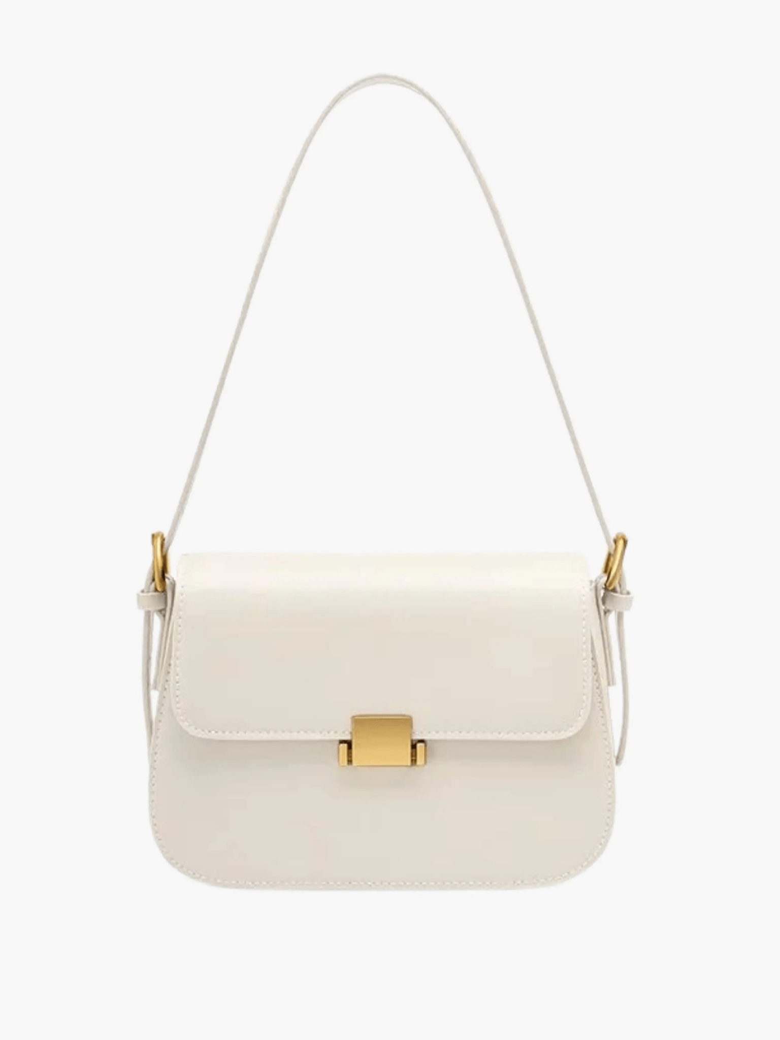 Ava | Sleek Leather Shoulder Bag with Golden Hardware Feylen.com