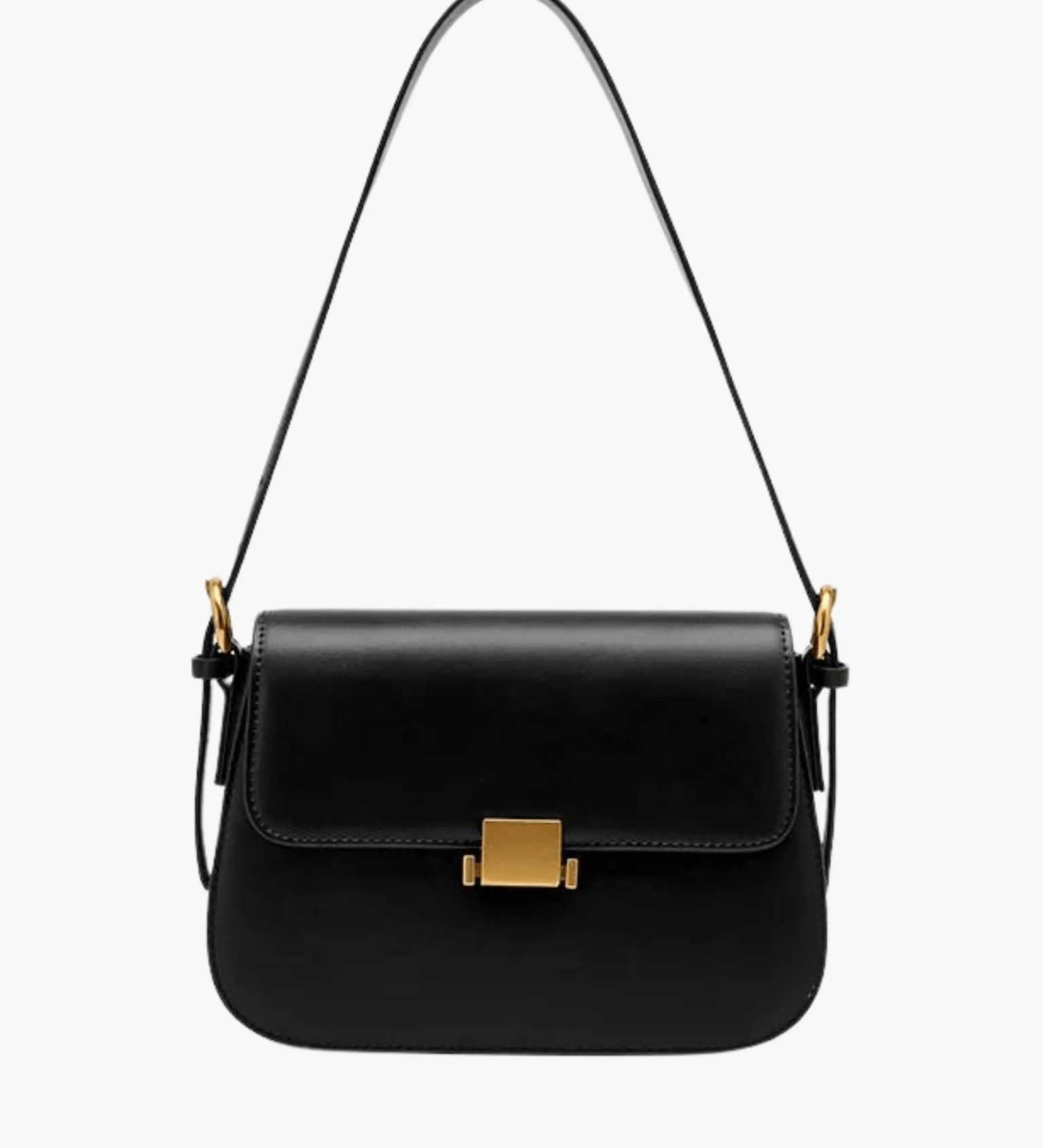 Ava | Sleek Leather Shoulder Bag with Golden Hardware Feylen.com