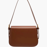 Ava | Sleek Leather Shoulder Bag with Golden Hardware Feylen.com