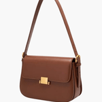 Ava | Sleek Leather Shoulder Bag with Golden Hardware Feylen.com