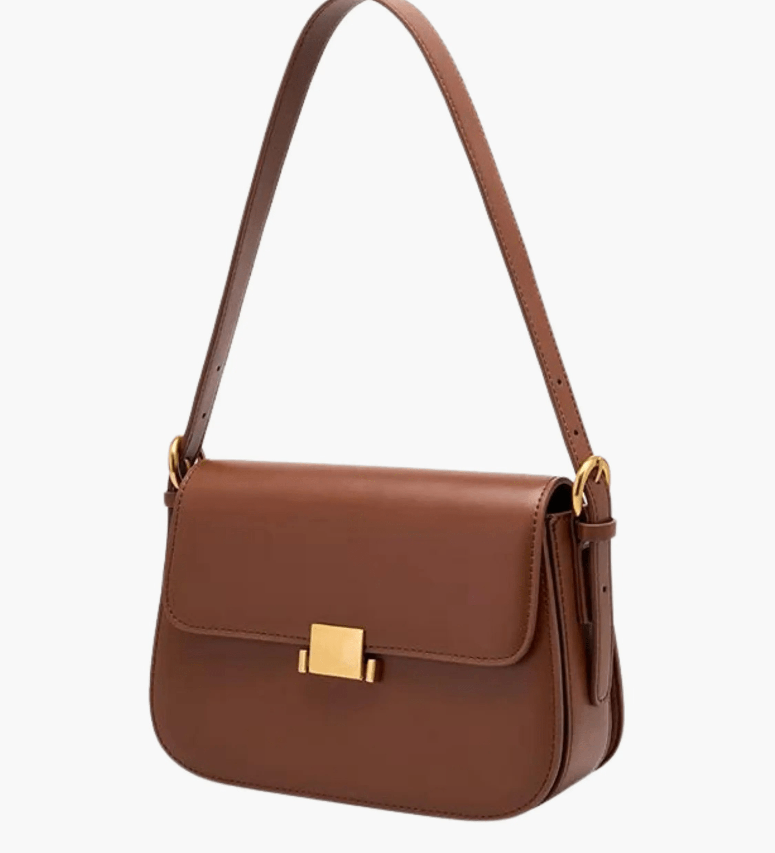 Ava | Sleek Leather Shoulder Bag with Golden Hardware Feylen.com