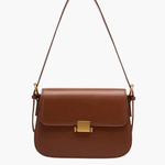 Ava | Sleek Leather Shoulder Bag with Golden Hardware Feylen.com