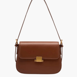 Ava | Sleek Leather Shoulder Bag with Golden Hardware Feylen.com