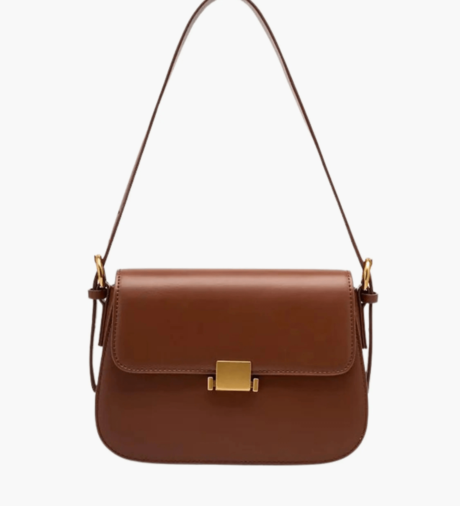 Ava | Sleek Leather Shoulder Bag with Golden Hardware Feylen.com