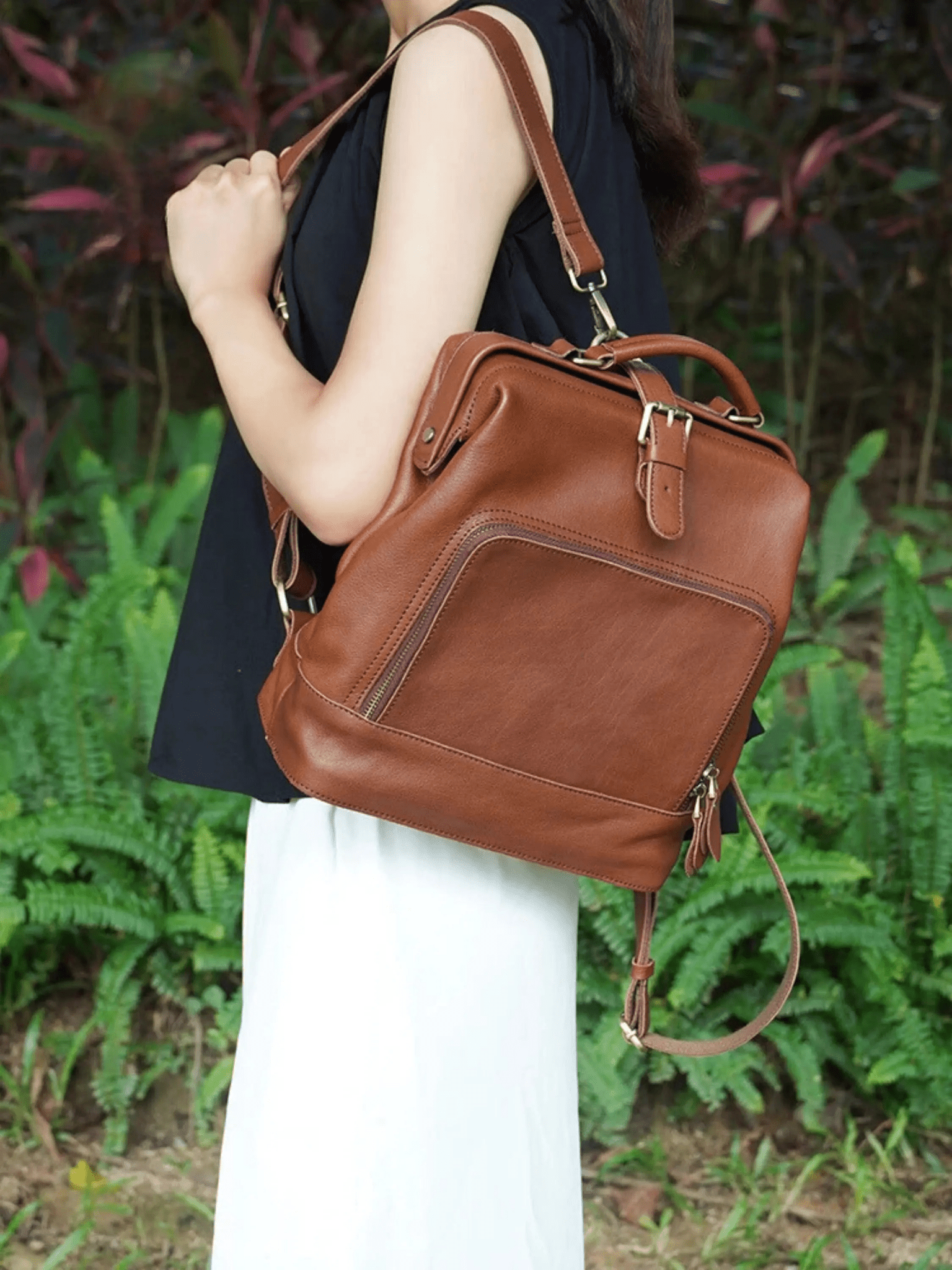 Avery | Classic Leather Backpack Aurora-Bags