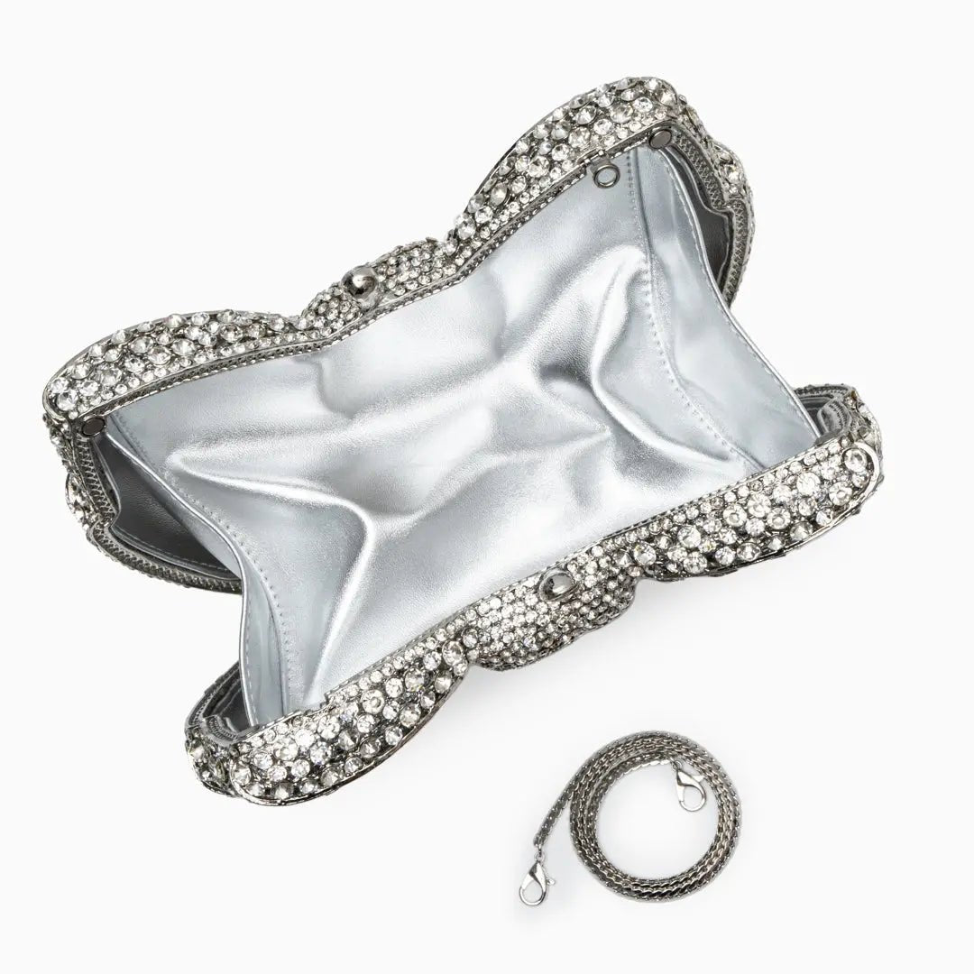 Isabella Clutch Bag - Silver Aurora-Bags