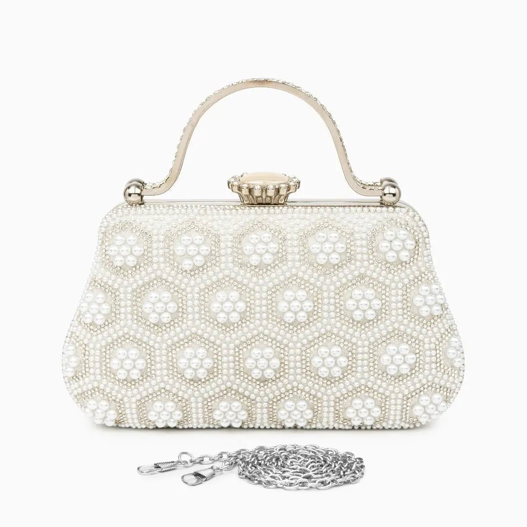 Clarabelle Pearl Clutch Bag Aurora-Bags