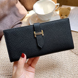 Lily | Black Pebbled Leather Wallet – Timeless Elegance & Functionality