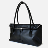 Lai | Brown Leather Zip Tote Bag – Sleek & Functional