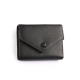 Emma | Orange Pebbled Leather Mini Wallet – Chic & Compact