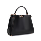 Celeste | Black Structured Leather Tote – Timeless & Chic