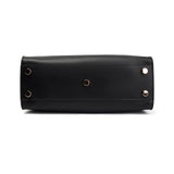 Celeste | Black Structured Leather Tote – Timeless & Chic