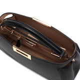 Celeste | Black Structured Leather Tote – Timeless & Chic