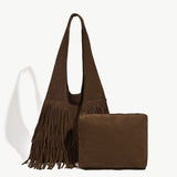 Boheemse | Suede Fringe Hobo Bag – A Statement of Bohemian Elegance