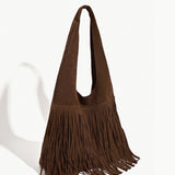 Boheemse | Suede Fringe Hobo Bag – A Statement of Bohemian Elegance