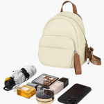 Brooke | Sleek Leather Backpack with Contrasting Details Aurora-Bags