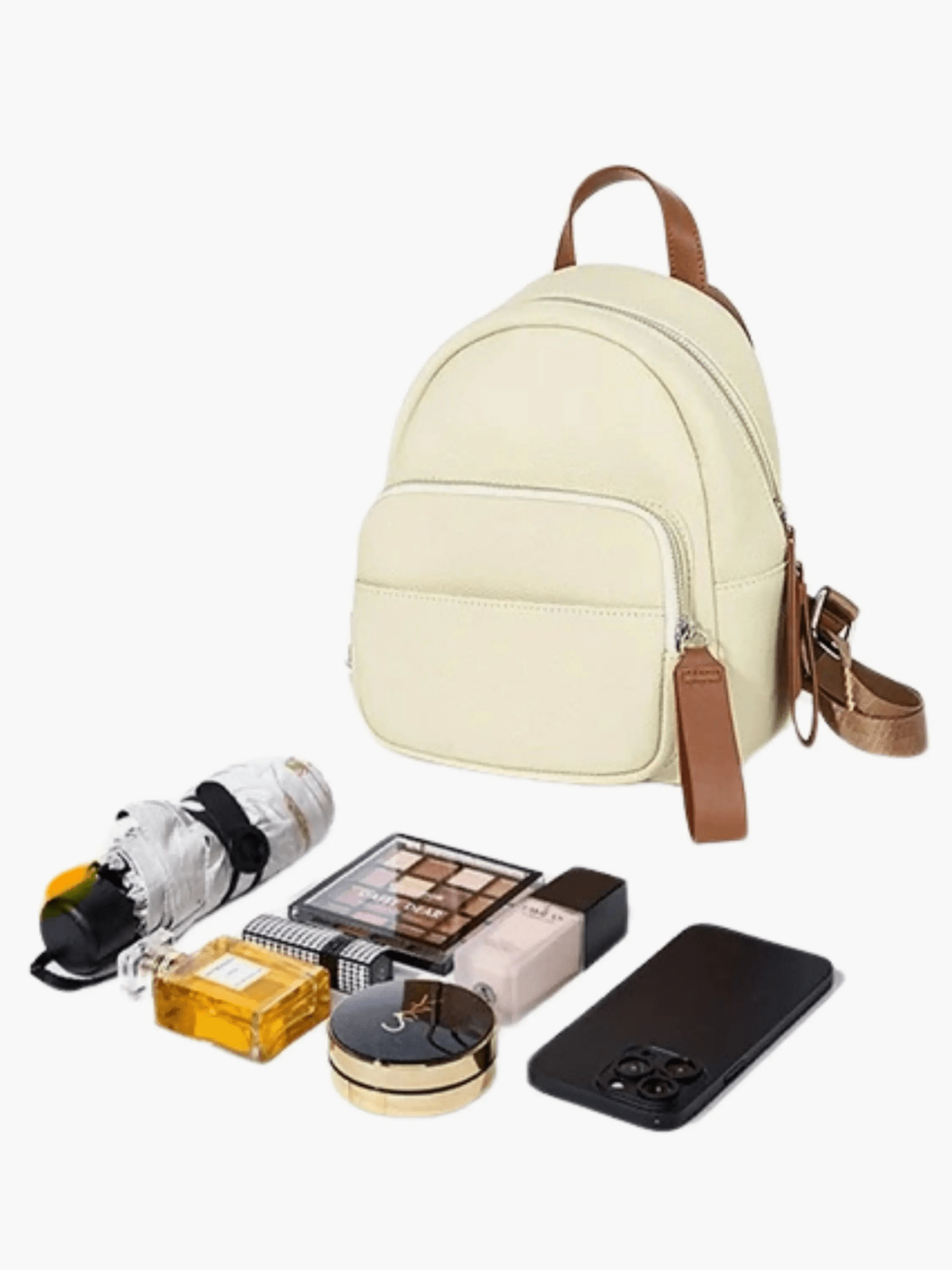 Brooke | Sleek Leather Backpack with Contrasting Details Aurora-Bags